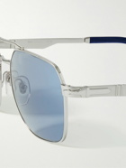 Persol - Aviator-Style Silver-Tone and Acetate Sunglasses