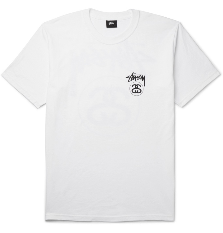 Photo: Stüssy - Logo-Printed Cotton-Jersey T-Shirt - White