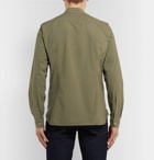 Loro Piana - Alvin Slim-Fit Grandad-Collar Cotton Shirt - Army green