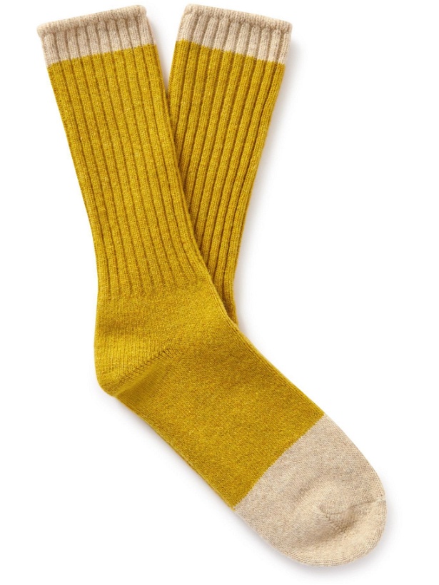 Photo: Thunders Love - Ribbed Wool-Blend Socks