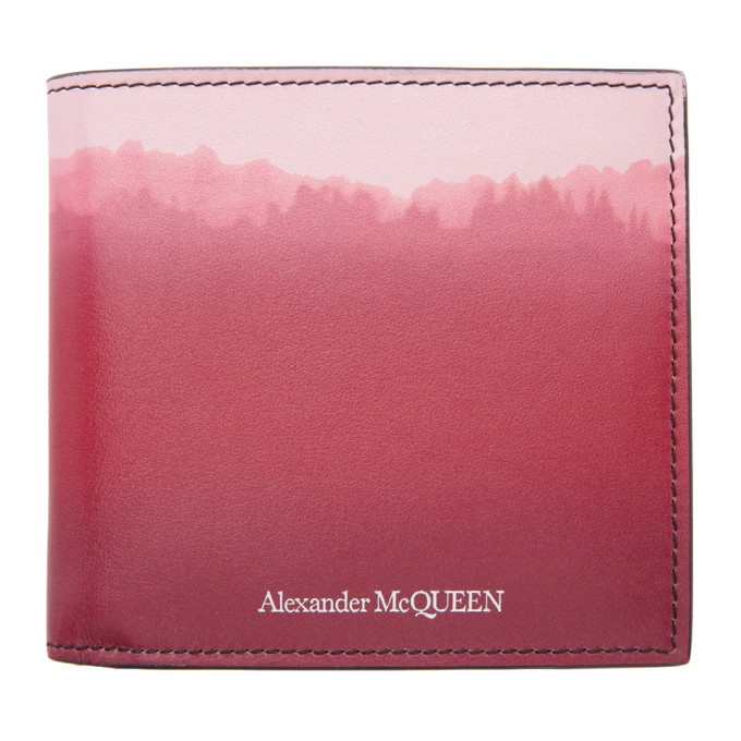 Photo: Alexander McQueen Burgundy and Pink 8CC Bifold Wallet