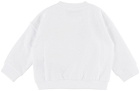 Moschino Baby White Graphic Sweatshirt
