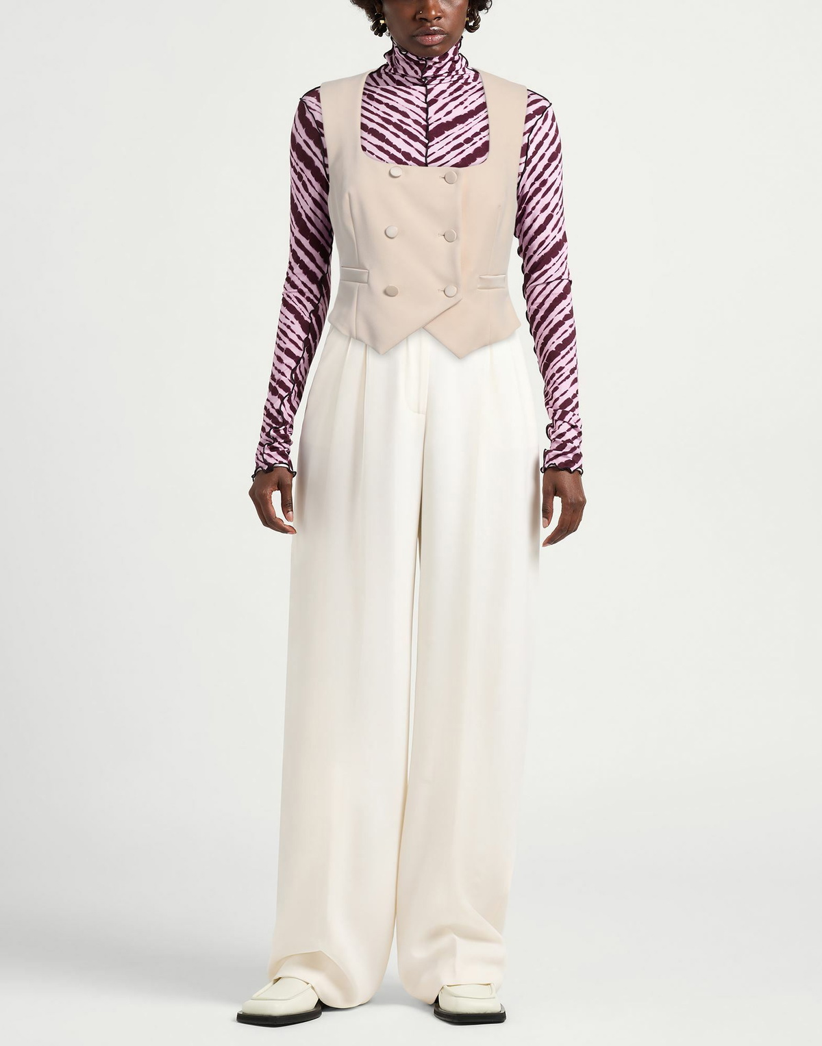 Imperial Womens Tailored Vest Ivory