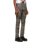 Who Decides War by MRDR BRVDO SSENSE Exclusive Purple Rhinestone Text Jeans