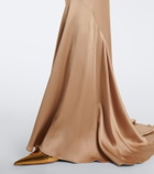 Max Mara Open-back satin maxi dress