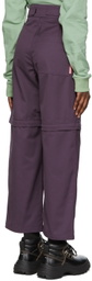 GR10K Purple Polyester Trousers