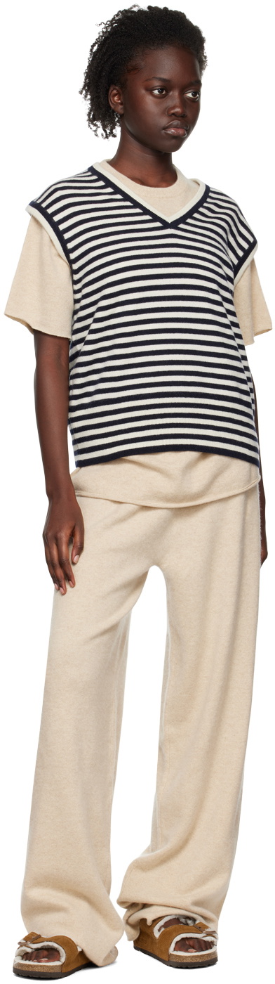 extreme cashmere White & Navy n°243 Spencer Vest extreme cashmere