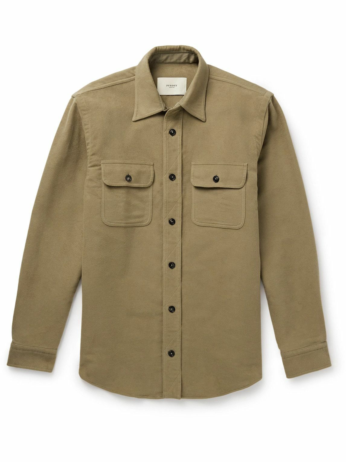 Purdey - Cotton-Moleskin Overshirt - Green