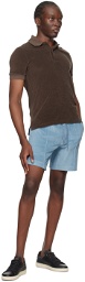 TOM FORD Blue Towelling Shorts