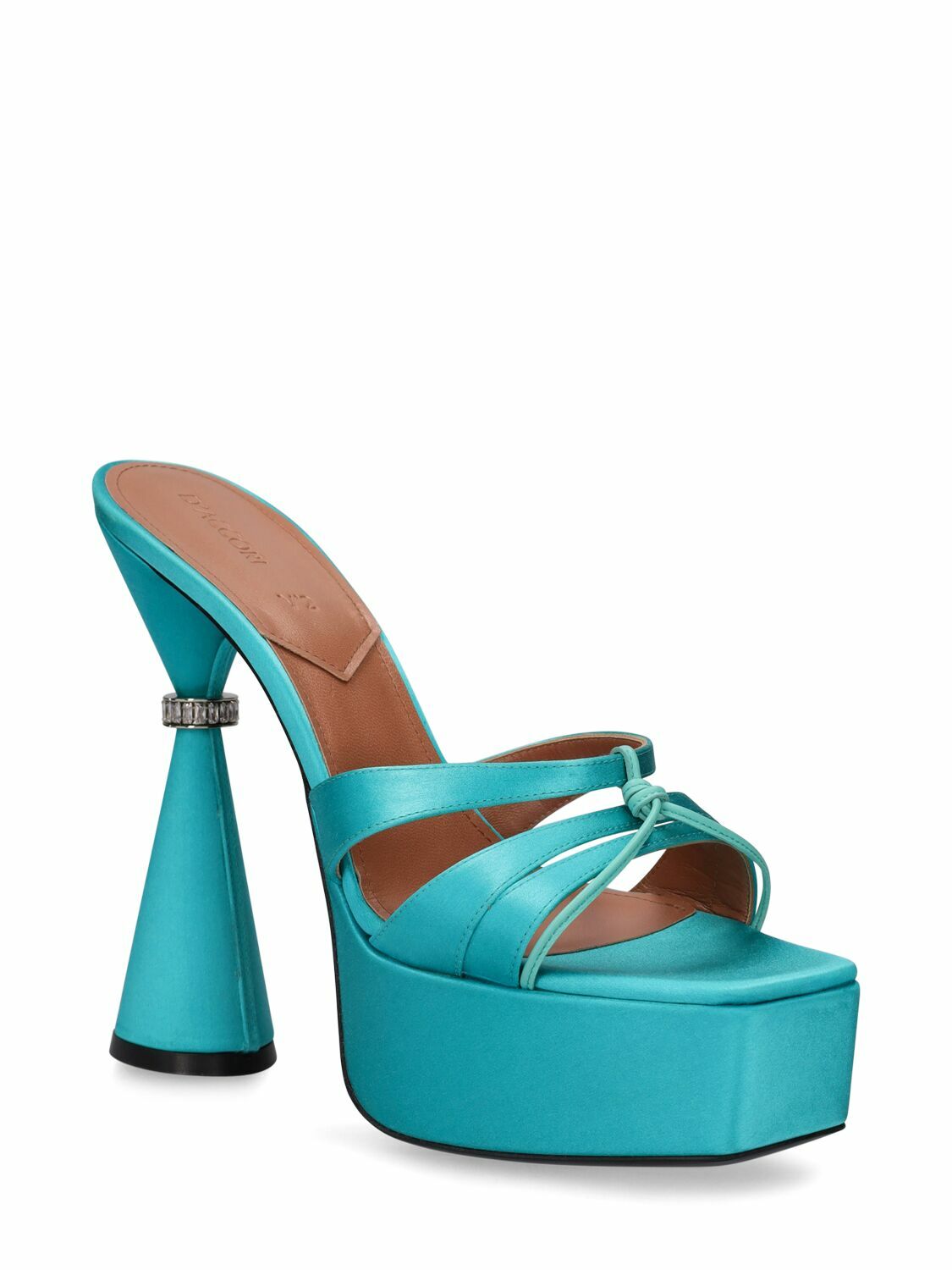 D'ACCORI - 130mm Sienna Satin Mules