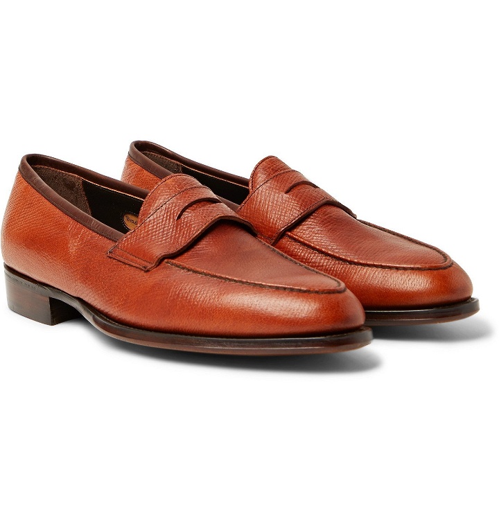 Photo: George Cleverley - Bradley II Full-Grain Leather Penny Loafers - Red