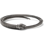 Gucci - Snake Burnished Sterling Silver Cuff - Silver