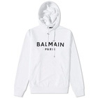 Balmain Men's Classic Paris Popover Hoody in White/Black