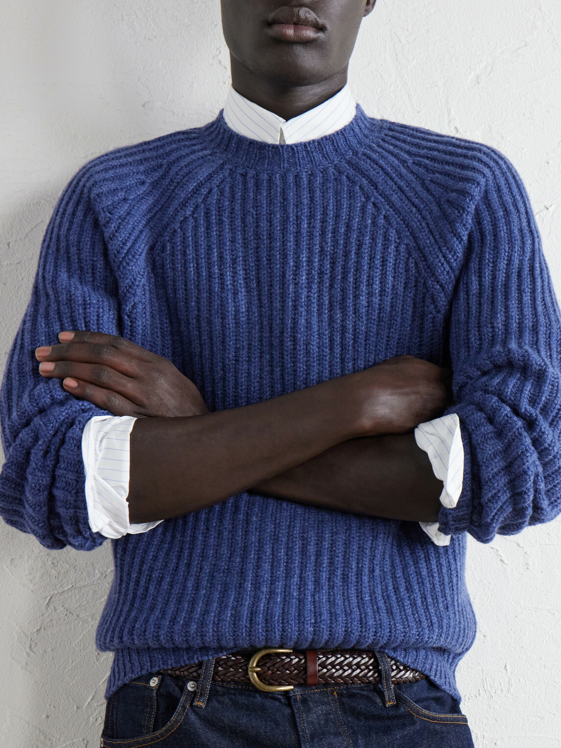 SEASE - Ribbed Cashmere Sweater - Blue
