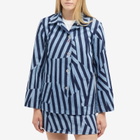 Kenzo Dazzle Stripe Workwear Jacket in Rinse Blue Denim