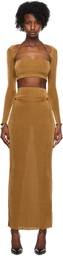 TYRELL SSENSE Exclusive Brown Camisole & Maxi Skirt Set