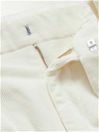 Officine Générale - Hugo Tapered Belted Cotton-Blend Corduroy Trousers - Neutrals