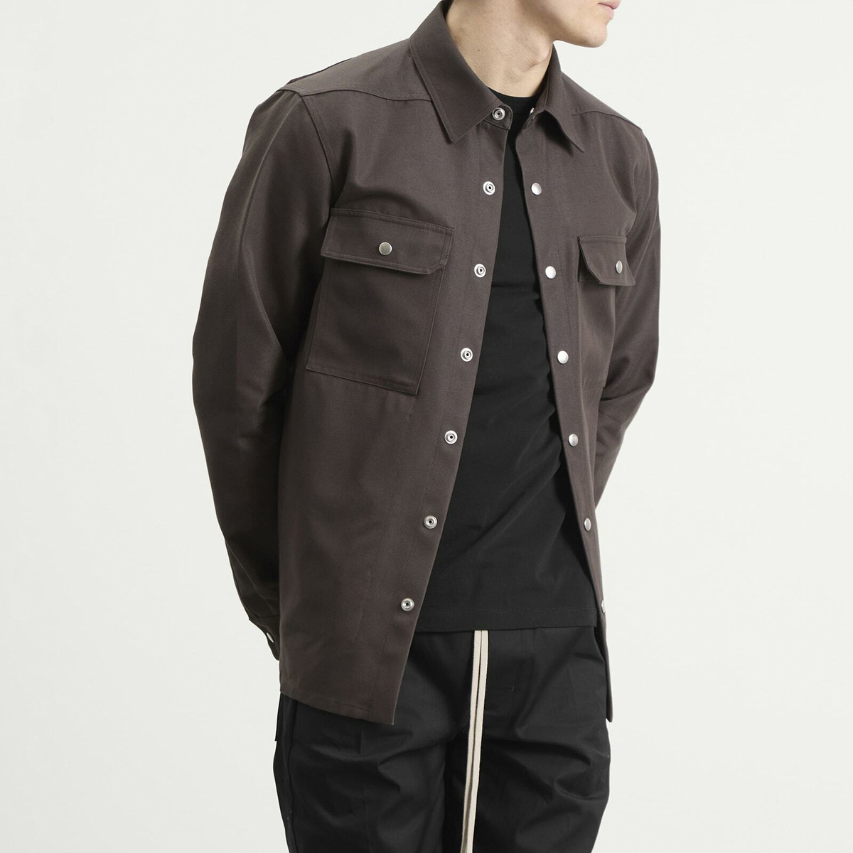 Rick Owens Men's Outershirt Jacket in Dark Dust Rick Owens