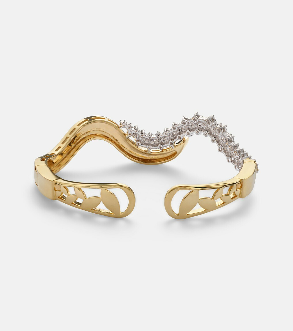 Yeprem Golden Strada 18kt gold bangle with diamonds