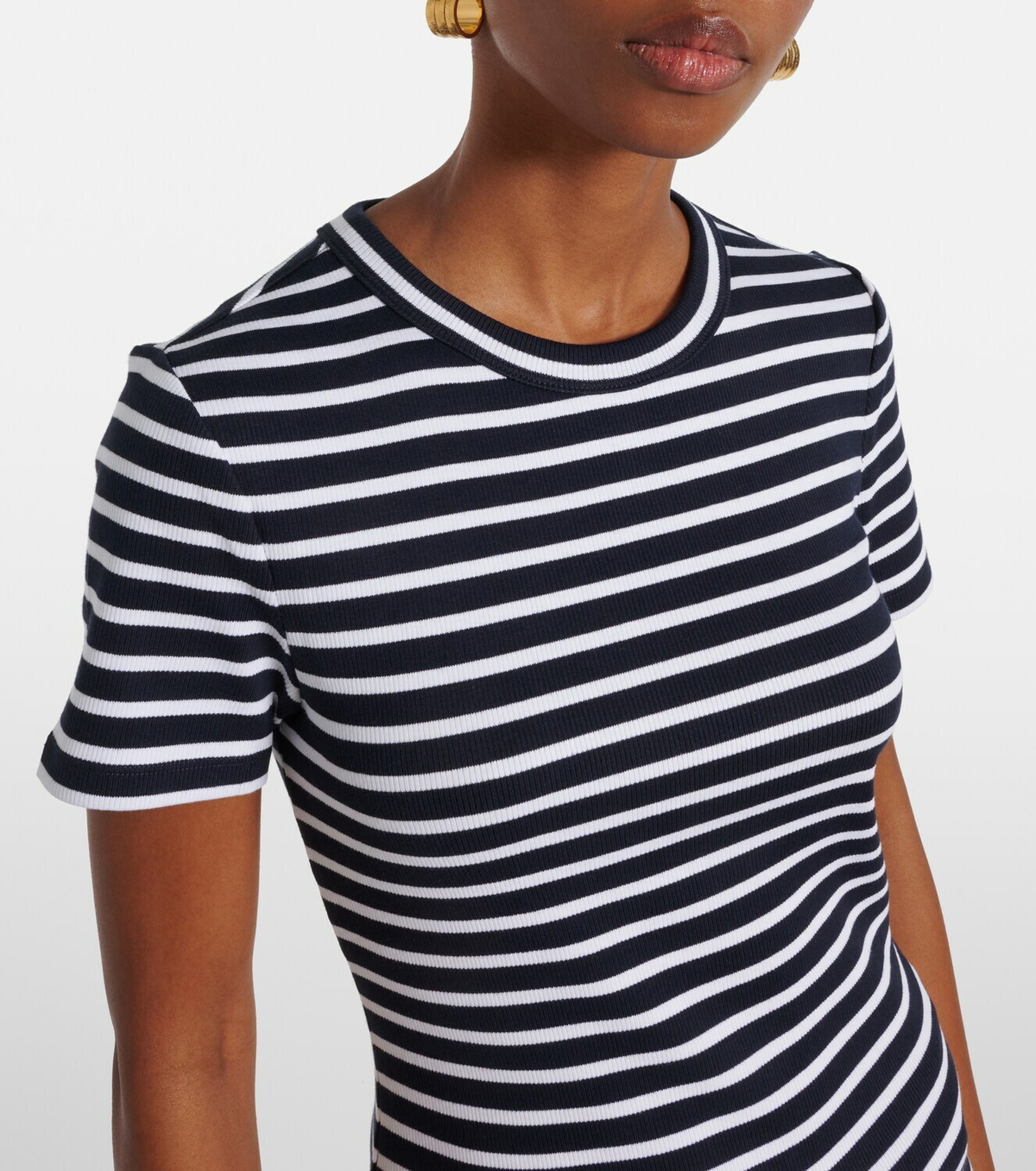 Veronica Beard Pruitt striped cotton-blend T-shirt