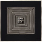 TOTEME Black Centered Monogram Silk Scarf