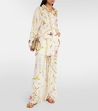 Agua by Agua Bendita Piñon Marina linen wide-leg pants