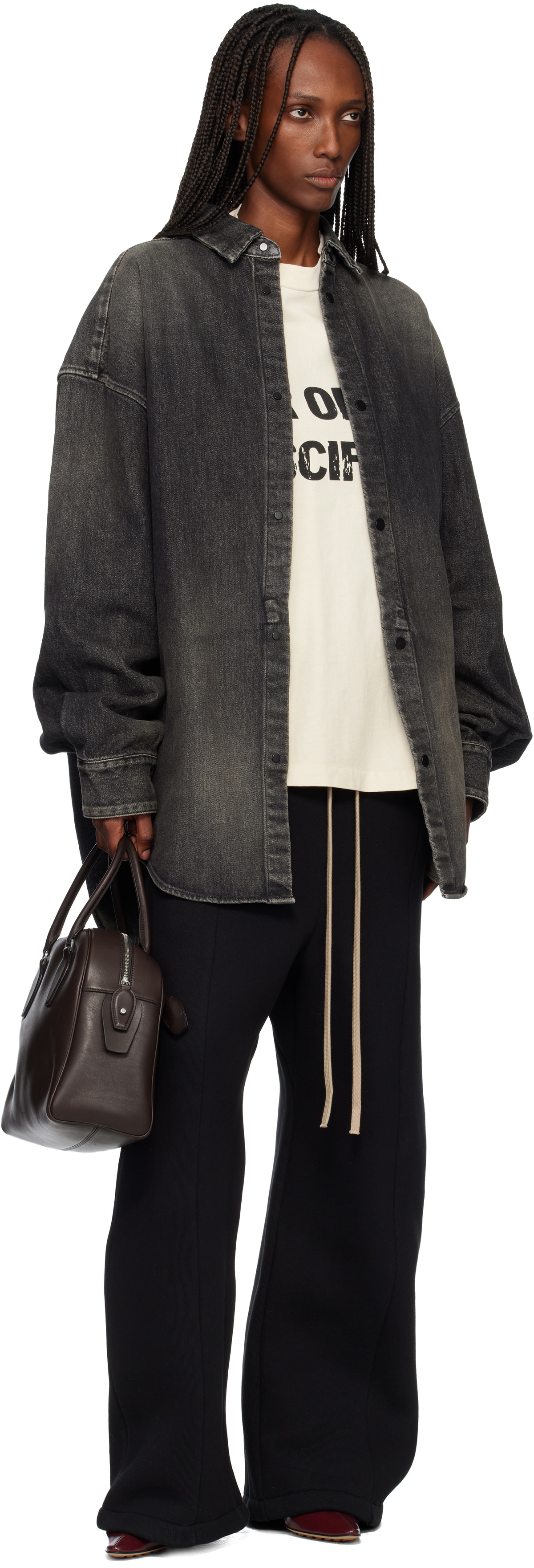 Fear of God Black Wide Leg Sweatpants