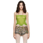 Valentino Green Lace Tank Top
