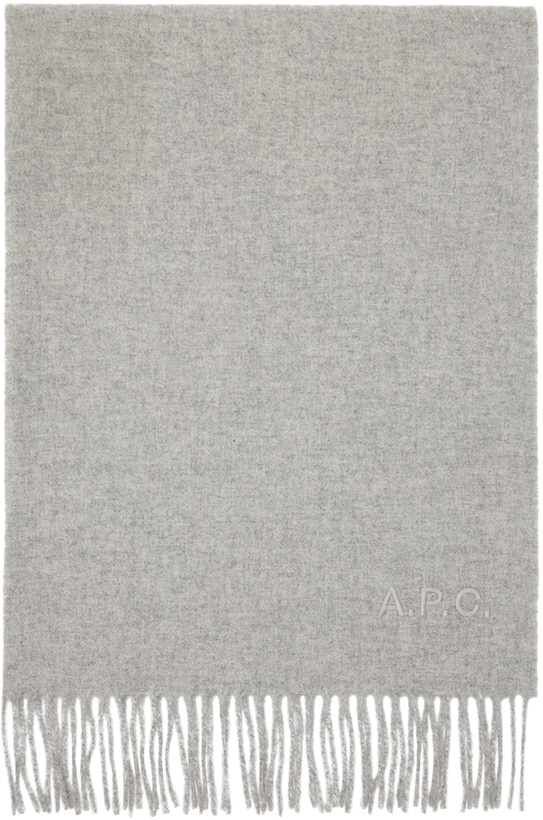 Photo: A.P.C. Gray Alix Brodée Scarf