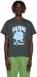 GANNI Gray Dream Bunny T-Shirt