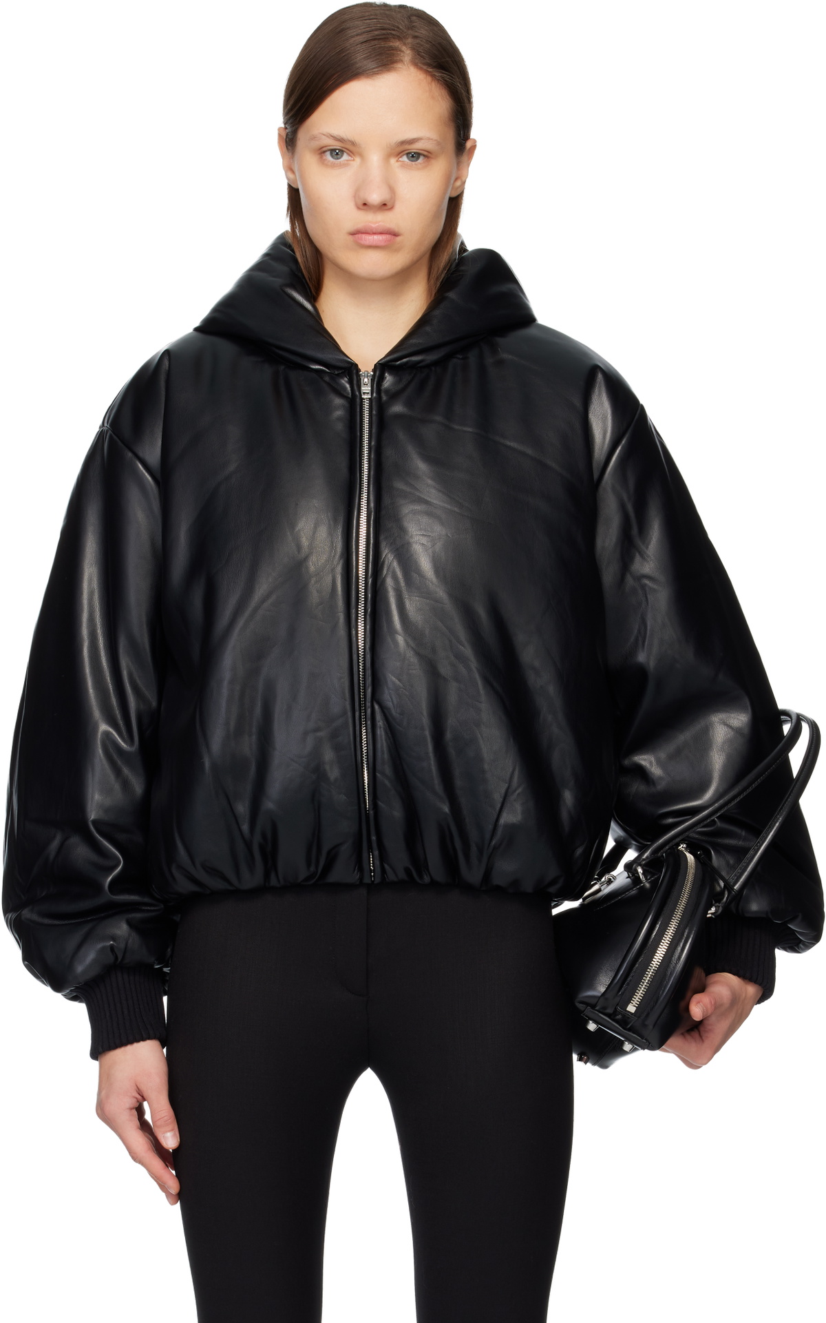 Namacheko Brown Wool Tailored Biker Jacket Namacheko