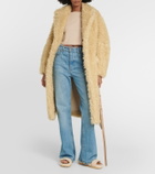 Gia Borghini Alvine suede and shearling slides