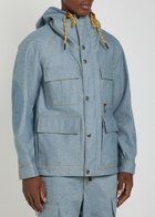 Moncler Grenoble Field Waterproof Hooded Denim Jacket Light Blue