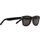 SAINT LAURENT - D-Frame Studded Acetate Sunglasses - Black