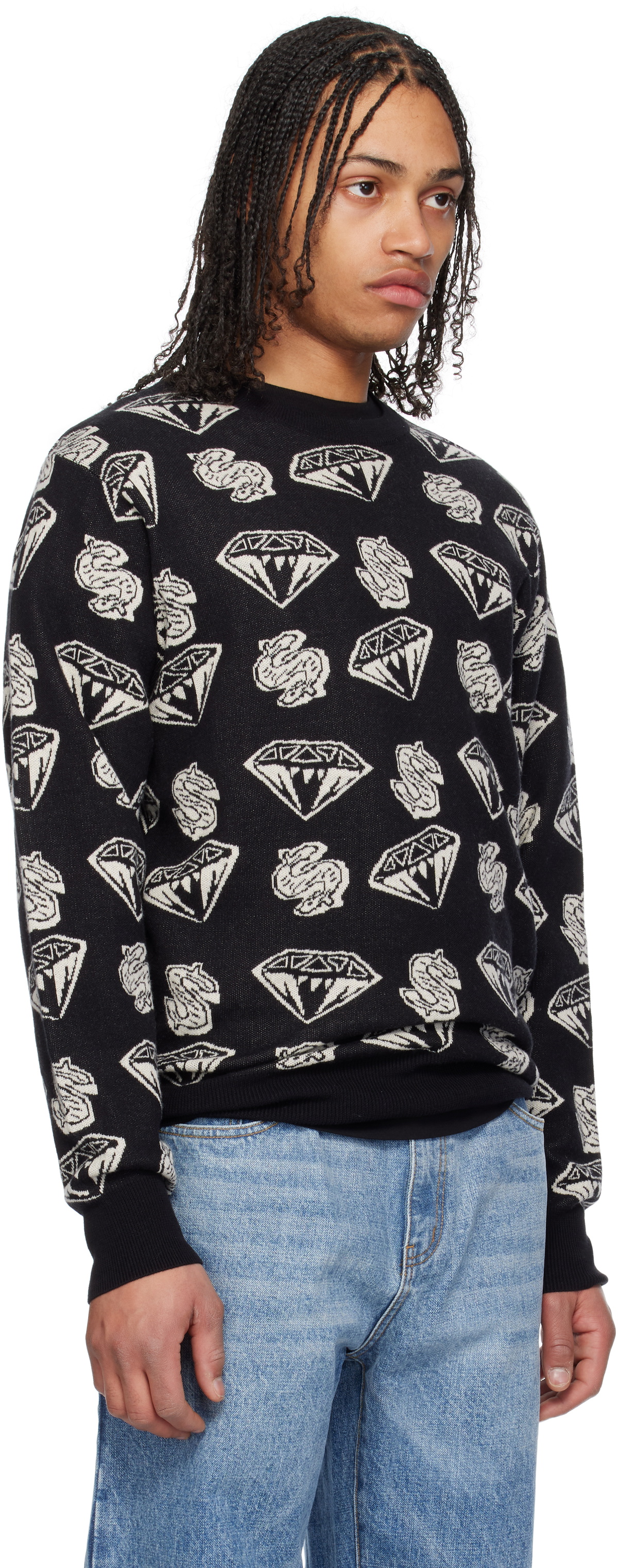 Billionaire Boys Club Black Diamonds & Dollars Knit Sweater