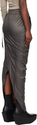 Rick Owens DRKSHDW Gray Concordians Pull On Pillar Maxi Skirt
