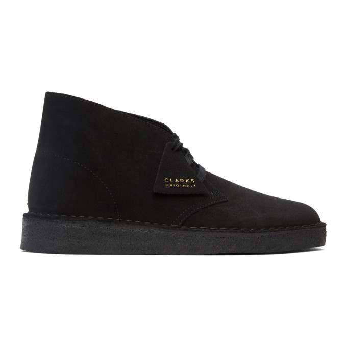 Photo: Clarks Originals Black Suede Coal Desert Boots