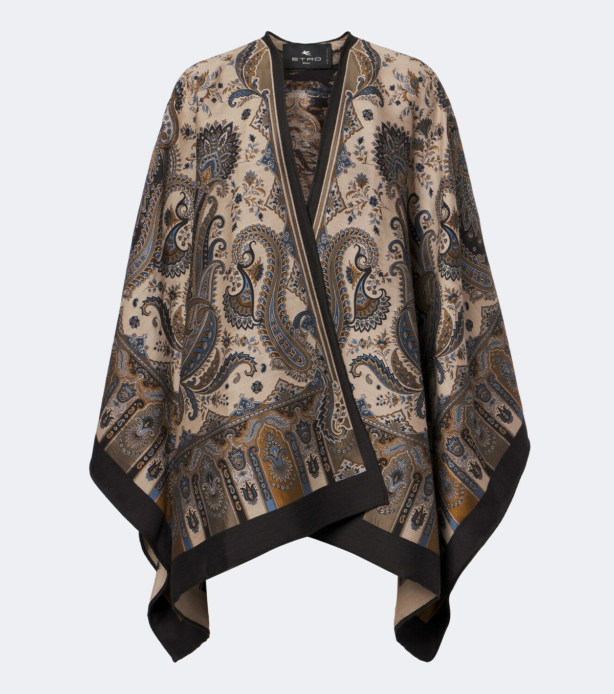 Etro Paisley jacquard wool-blend shawl