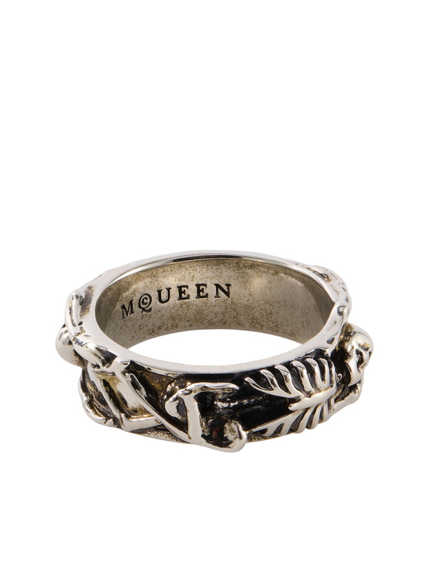 Photo: McQueen - Dancing Skeleton Sterling Silver Ring - Silver