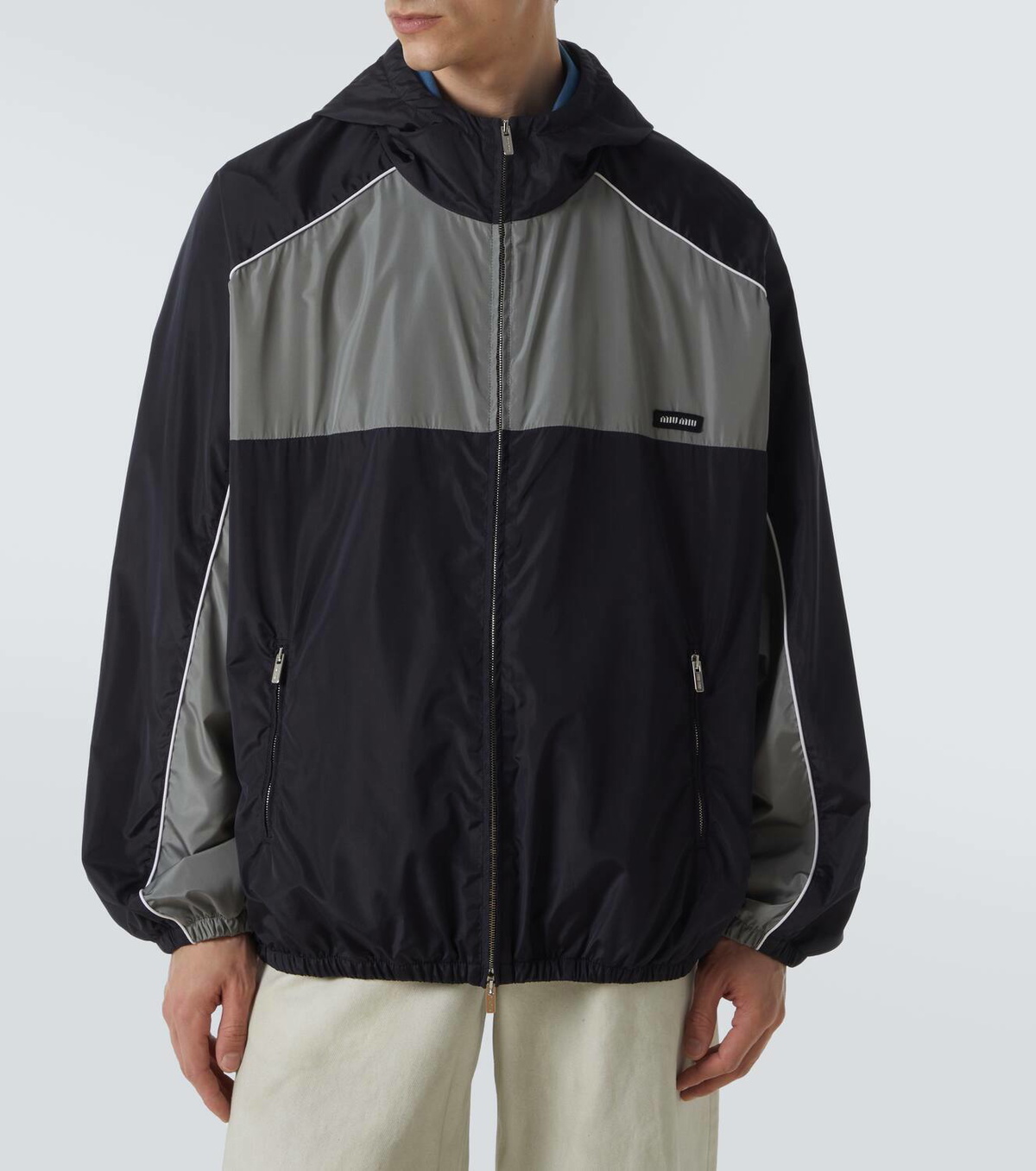 Miu Miu Logo oversized track jacket Miu Miu