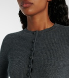 Self-Portrait Ribbed-knit wool bodysuit
