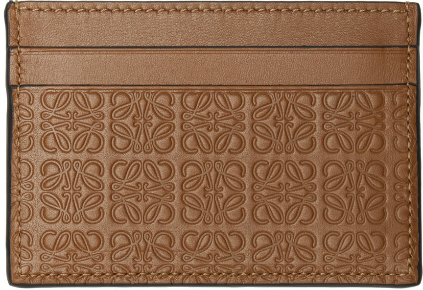 Loewe Tan Repeat Plain Card Holder Loewe