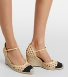 Aquazzura Sunburst raffia espadrille wedges