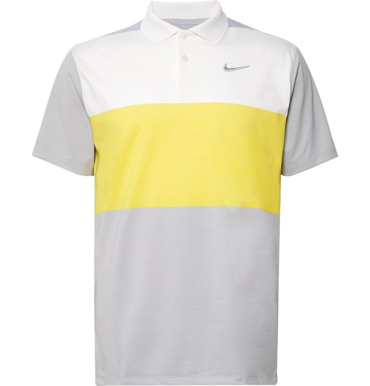 Photo: Nike Golf - Vapor Colour-Block Dri-FIT Polo Shirt - Gray