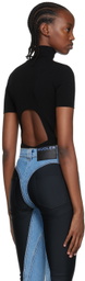 Mugler Black Cutout Bodysuit