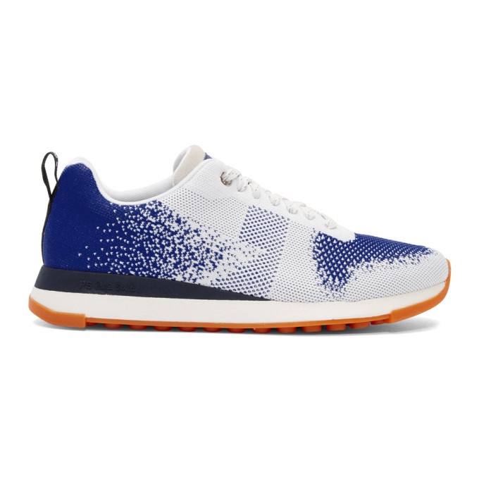 Photo: PS by Paul Smith White and Blue Rappid MS2 Sneakers