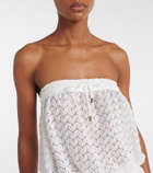 Melissa Odabash Viv sheer pointelle cotton-blend jumpsuit