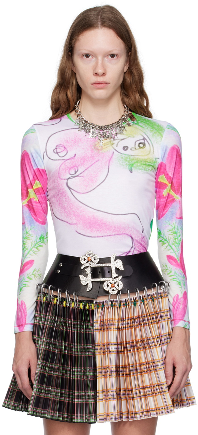 Chopova Lowena Pink Sexy Mermaid Long Sleeve T-Shirt Chopova Lowena