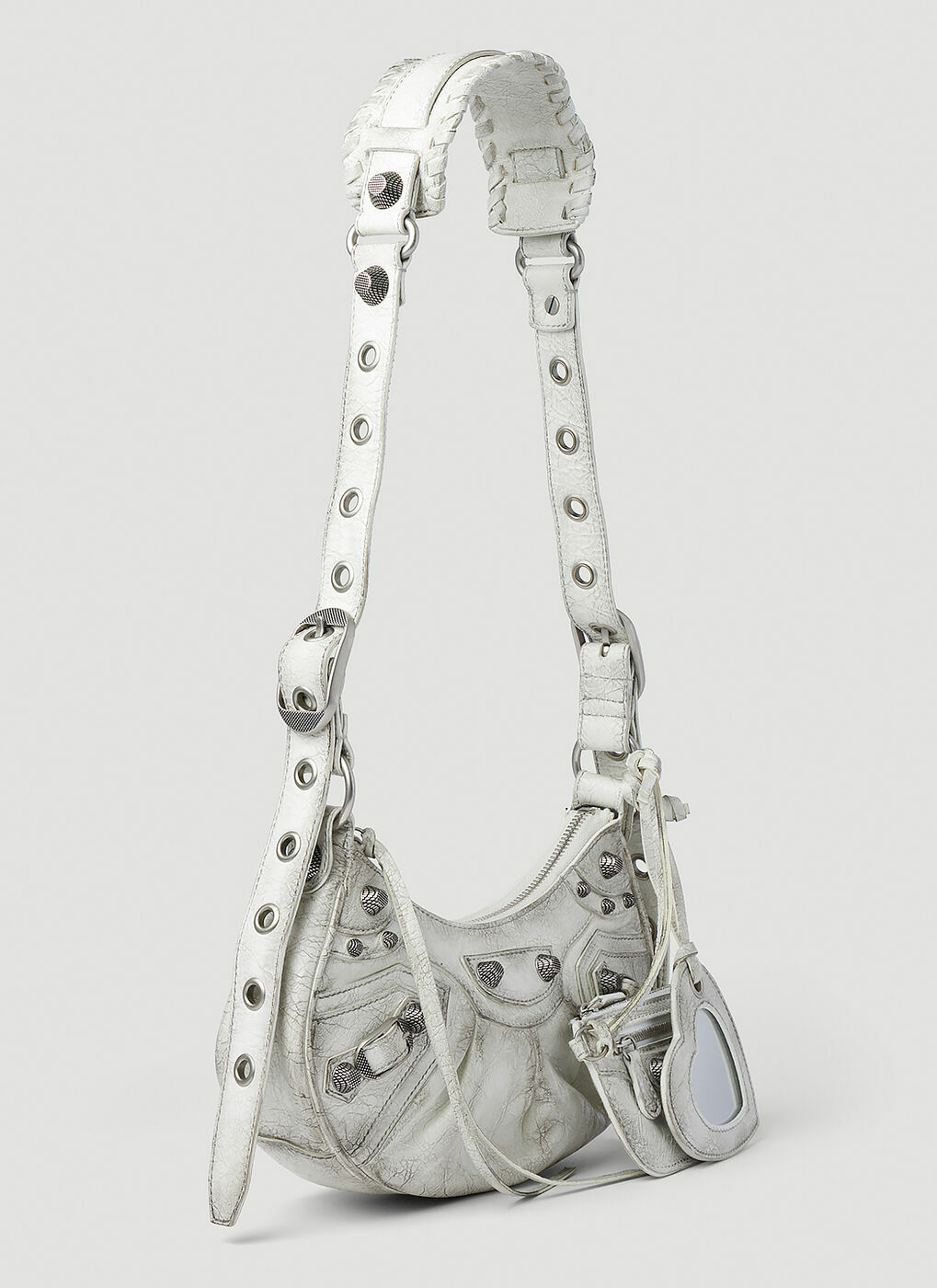 【BALENCIAGA】Le CagoleXS ショルダーハンドbag メタルホワイト バレンシアガ BALENCIAGA バレンシアガ BALENCIAGA LE CAGOLE