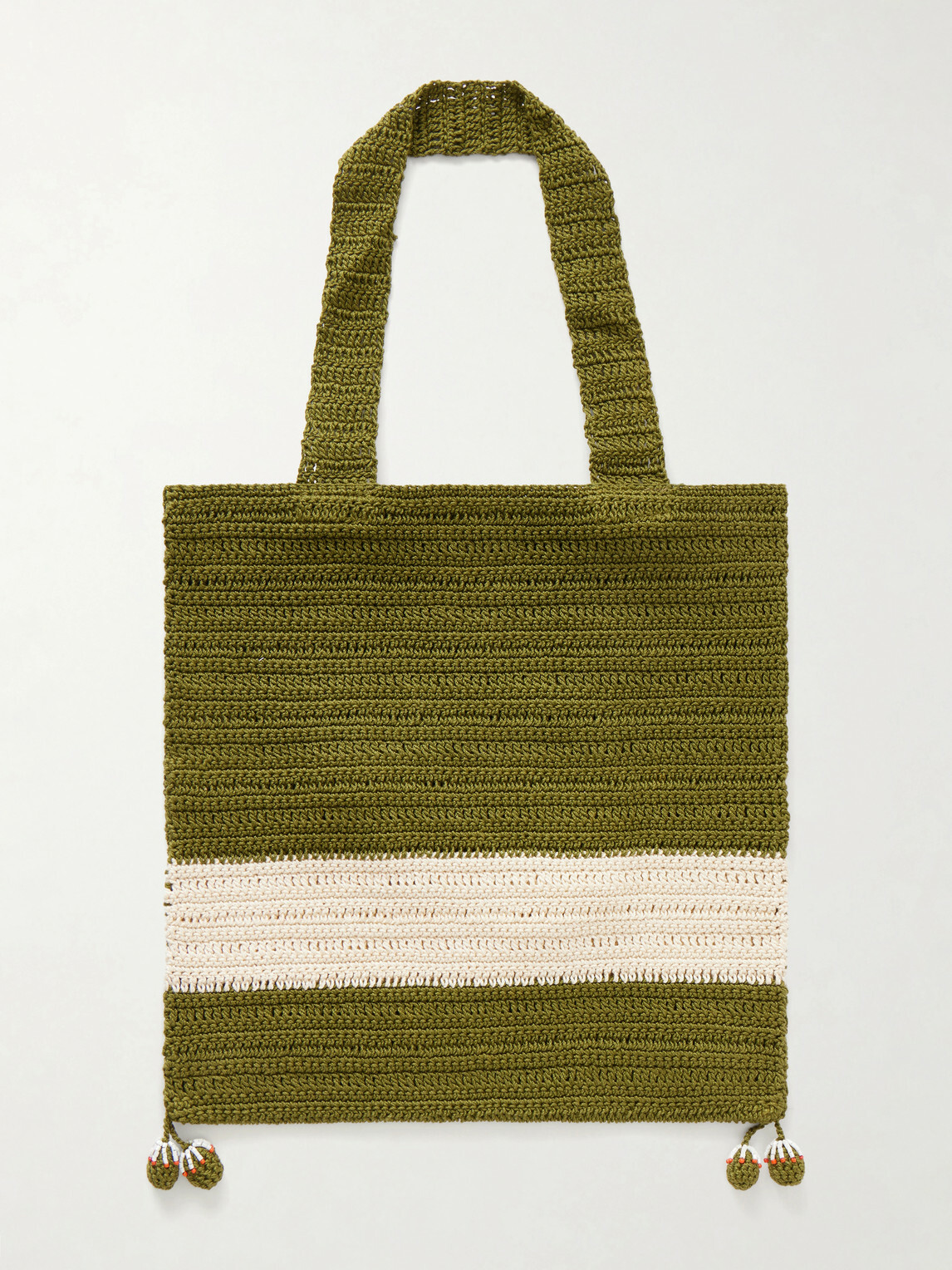 BODE - Marsh Embellished Crocheted Cotton Tote Bag